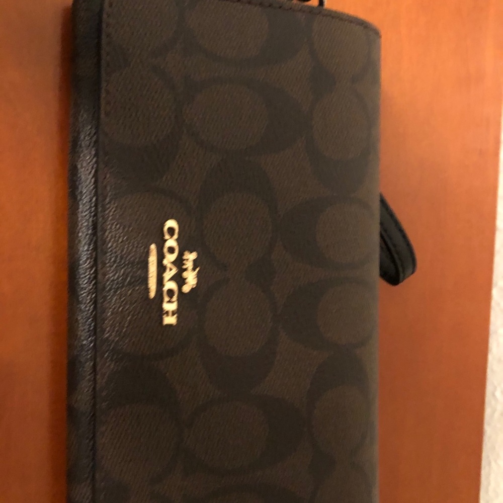 Coach Large Phone Wallet Signature Canvas